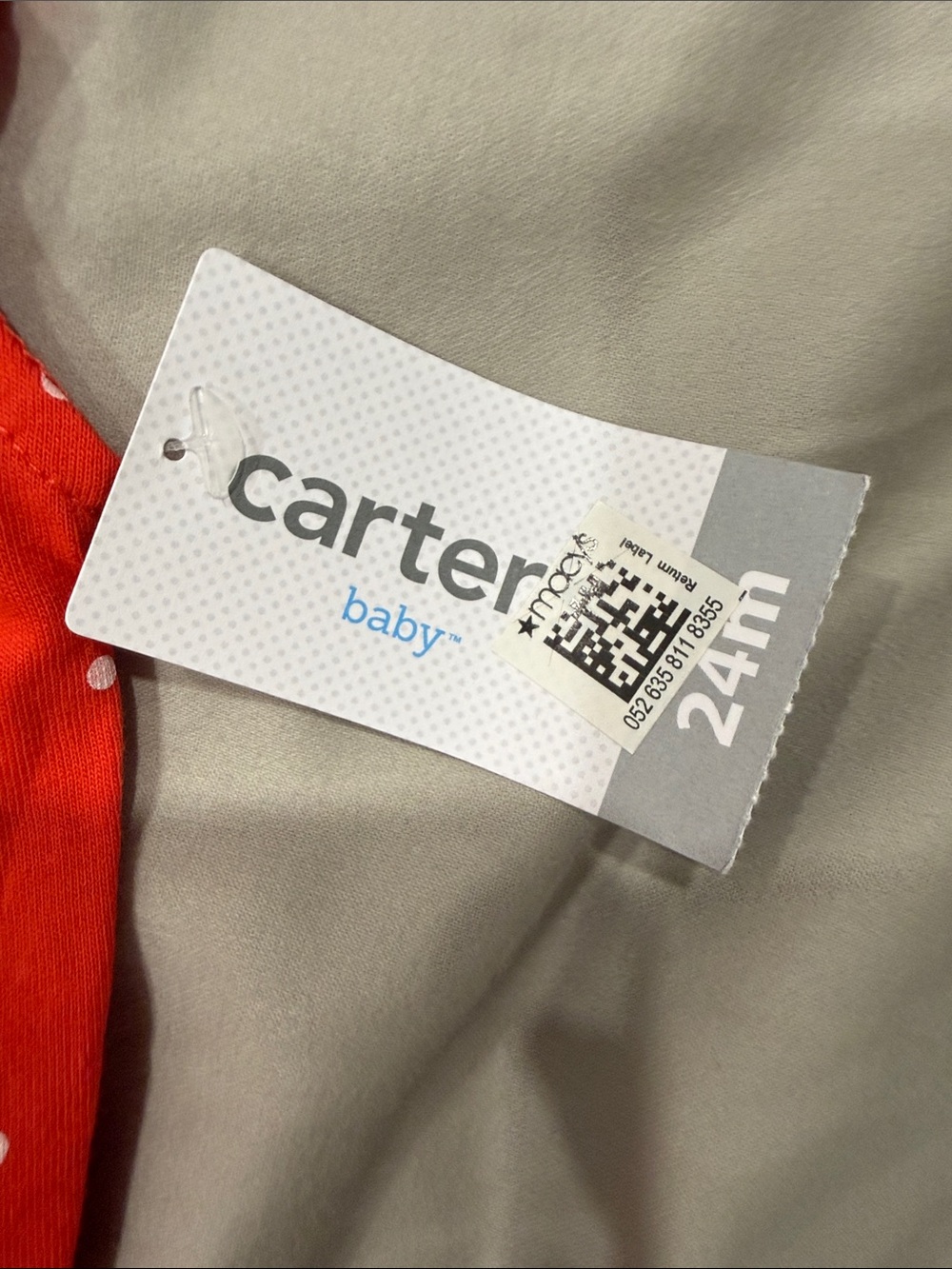 NWT - Carter's Red Polka Dot Flutter-Sleeve Bodysuit with Strawberry Leggings - Picture 6 of 7
